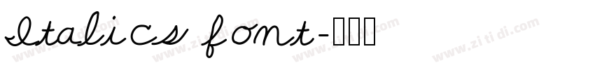 Italics font字体转换